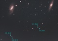 M65とM66に接近した小惑星パラティア