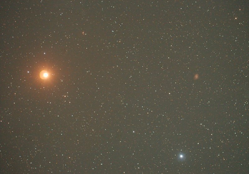 火星とカニ星雲