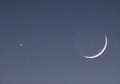 月齢1.8の月と水星