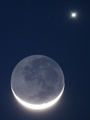月齢2.4の月と金星
