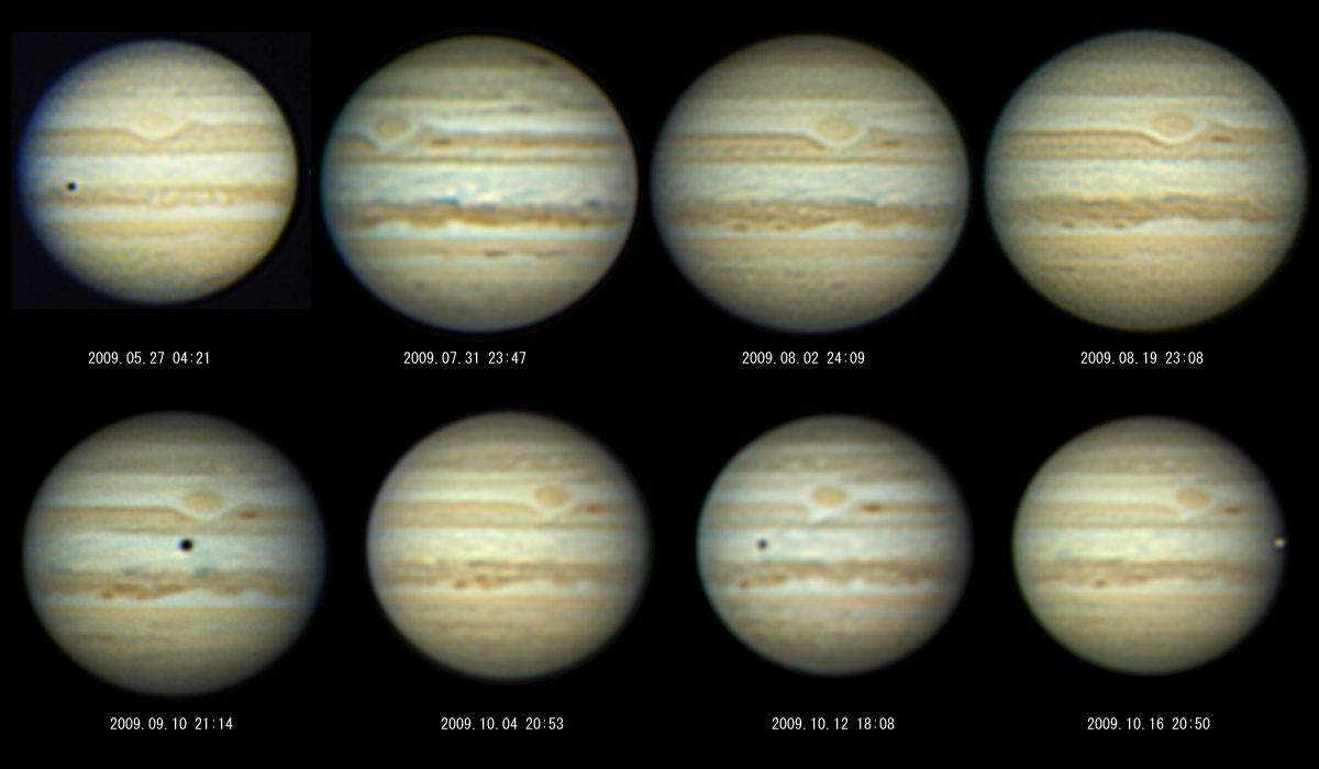 2009年の大赤斑北側の整理
