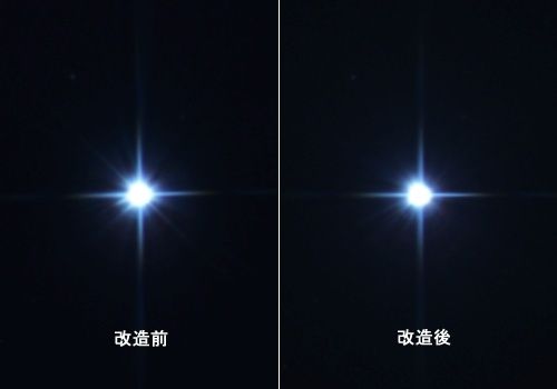 改造前後の恒星像